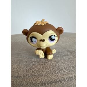 Littlest Pet Shop LPS Monkey Chimpanzee #835 Snowflake Eyes 2006